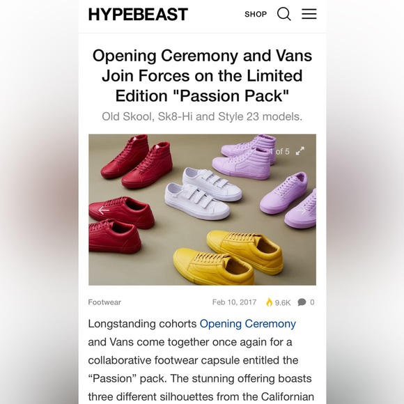 Vans x Opening Ceremony Old Skool Yellow Leather Low Top - Picture 2 of 8